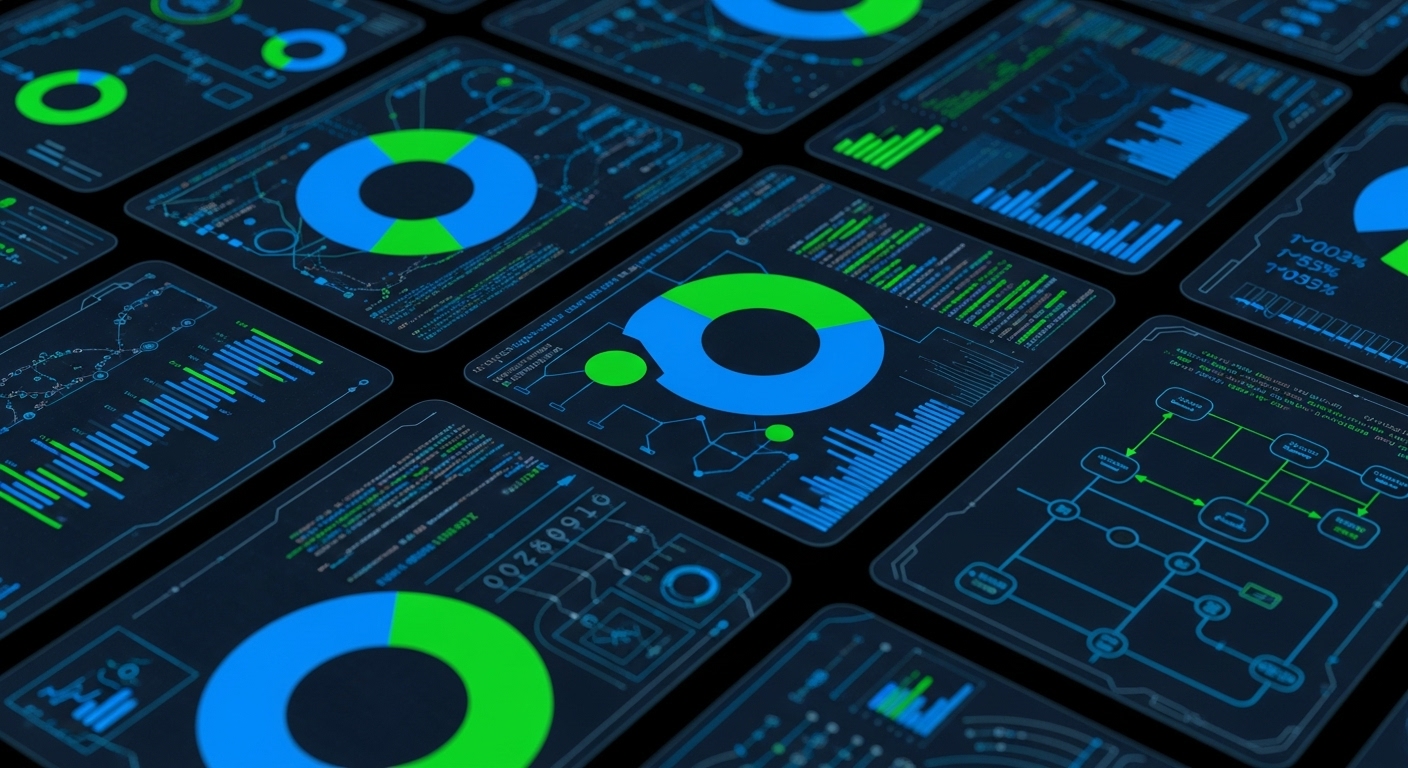 Futuristic abstract background for Clear Metrics hero section